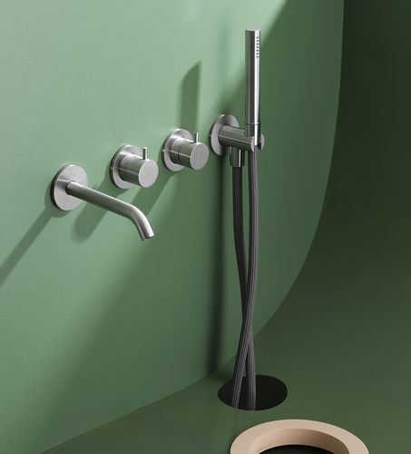 Einhebelmischer für Badewanne - IVI 8016_8900_0825_0700_G50S - MINA Rubinetterie - wandmontiert / Einbau / Edelstahl
