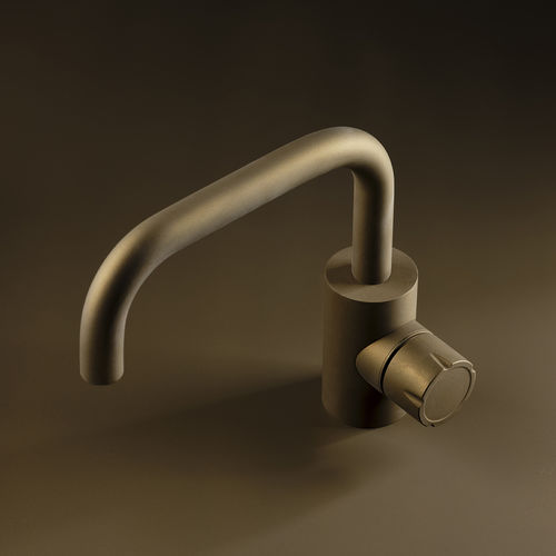 Einhebelmischer für Waschtisch - SYNTH: 4513 CERAMINA - MINA Rubinetterie - Aufsatz / Edelstahl / für den Innenraum