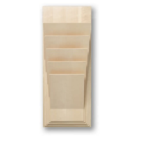 Wandmontierter Prospektständer - D-QUINTUS-B - prima office - Holz / für Gewerbegebrauch