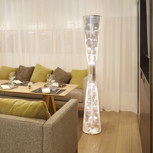 Moderne Leuchtsäule - FLORAL N°22 - Vidé Creation Paris - Edelstahl / Halogen / für den Innenraum
