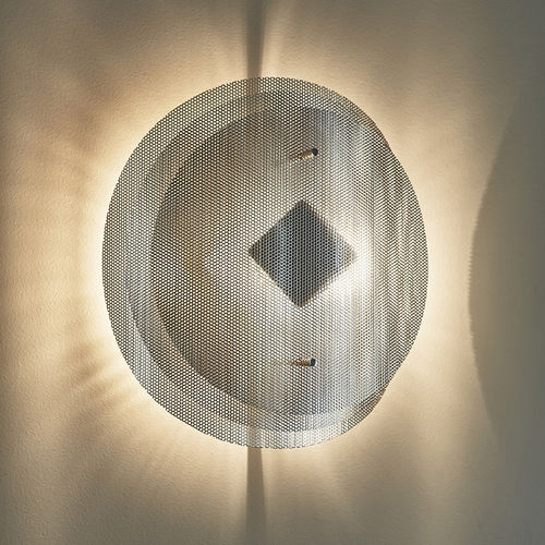 Moderne Wandleuchte - SOLAR N°9 - Vidé Creation Paris - für den Innenraum / polierter Edelstahl / rund