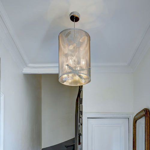 Hängelampe - LANTERNE - Vidé Creation Paris - Edelstahl / modern / mit Kabel