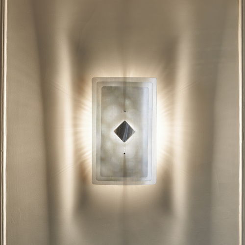 Moderne Wandleuchte - RECTANGLE N°10 - Vidé Creation Paris - für den Innenraum / polierter Edelstahl / rechteckig