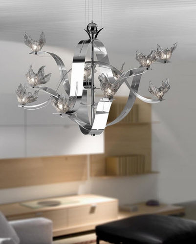 Moderner Kronleuchter - STEELFLY - Carlesso - Messing / Stahl / mit Glühlampe