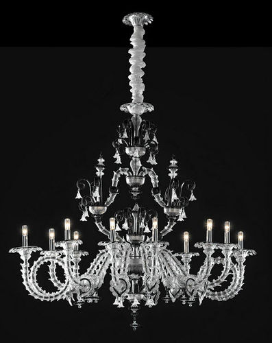 Stil-Kronleuchter - KALEA - Carlesso - Kristall / geblasenes Glas / mit Glühlampe