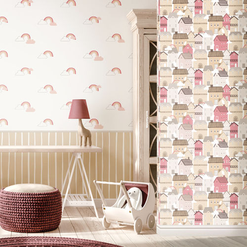 Moderne Tapete - MONDO BABY - Parato - Kindermotiv / Stoffoptik / grün
