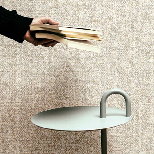 Moderne Tapete - PICTURA : PUFFER - Parato - Vinyl / einfarbig / Stoffoptik