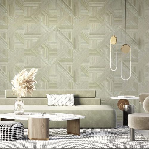Moderne Tapete - TERRA : CONNESSIONI - Parato - Vinyl / geometrisches Muster / grau