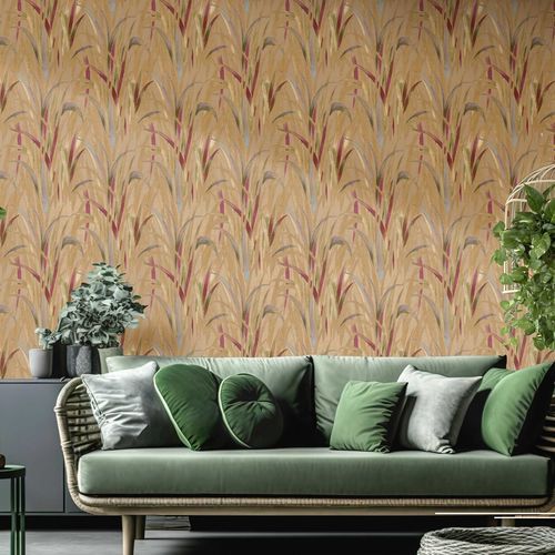 Moderne Tapete - THAI : RISAIA - Parato - Vinyl / Naturmotiv / grau