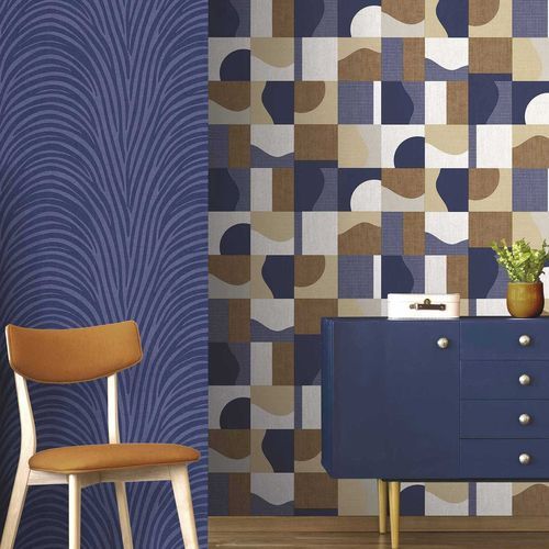 Moderne Tapete - ENERGIE : TRAMONTI - Parato - Vinyl / geometrisches Muster / mehrfarbig