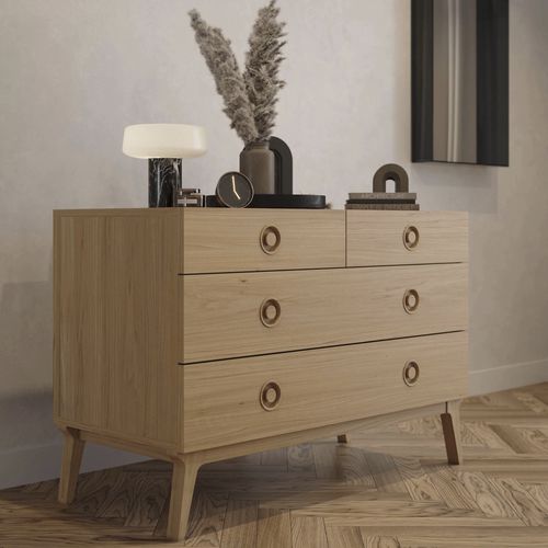 Moderne Kommode - VALENTINE - case - Massivholz / Nussbaum / Eiche