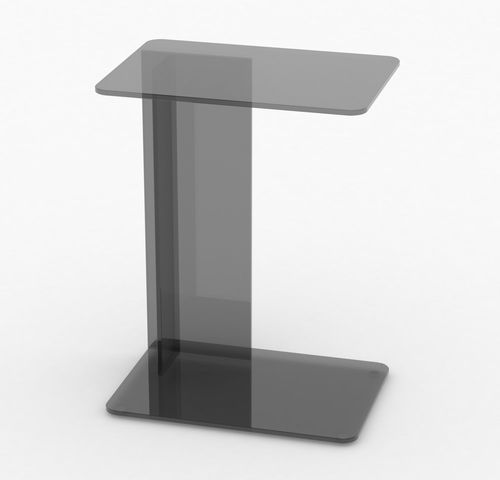 Bodenstehender Computertisch. - LUCENT - case - für 2 Personen / modern / Glas