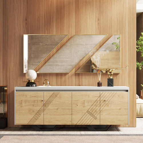 Wandmontierter Spiegel - Enzo Big - Irmaos Pereira Pacheco, SA - originelles Design / rechteckig / Holz