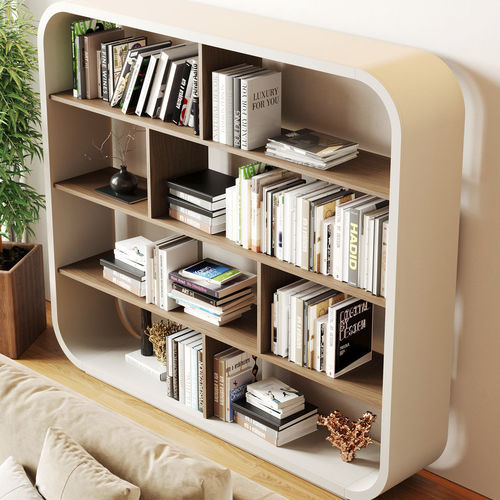 Modernes Bücherregal - Zenit - Irmaos Pereira Pacheco, SA - Nussbaum / weiß / Farbe anpassbar