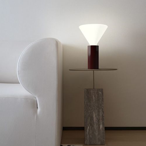 Tischlampe - pin T370 - Andcosta - Aluminium / geblasenes Glas / modern