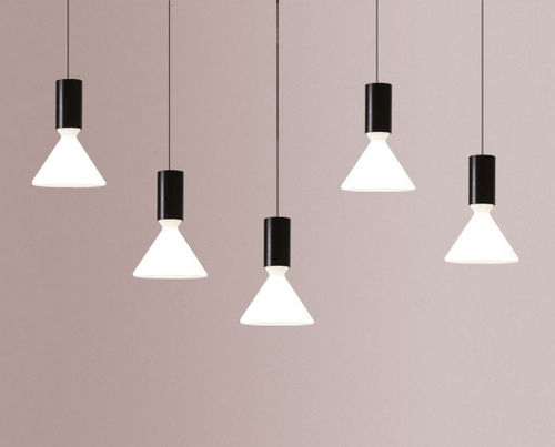 Hängelampe - pin S160.5 - Andcosta - lackiertes Aluminium / geblasenes Glas / modern