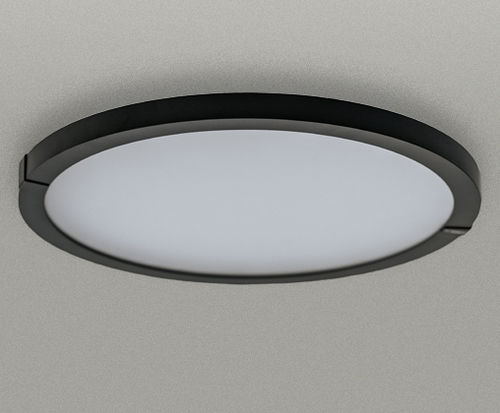 Moderne Deckenleuchte - luna C430 - Andcosta - rund / lackiertes Aluminium / Opal