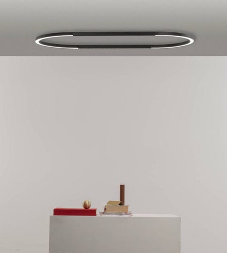 Ovale Deckenleuchte - daytona C1270x2100 - Andcosta - modern / Aluminiumprofil / lackiertes Aluminium