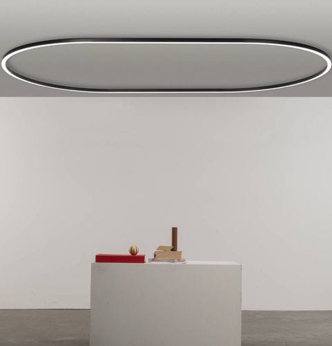 Ovale Deckenleuchte - daytona C1800x3500 - Andcosta - modern / Aluminiumprofil / lackiertes Aluminium