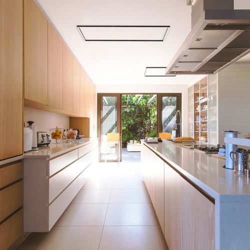 Moderne Deckenleuchte - daytona C1200x1200 - Andcosta - quadratisch / Aluminiumprofil / lackiertes Aluminium