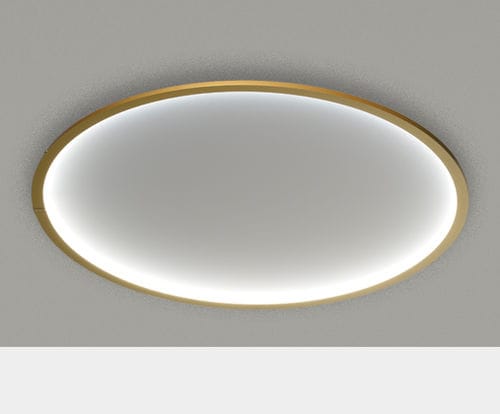Moderne Deckenleuchte - luna C900 - Andcosta - rund / lackiertes Aluminium / Opal