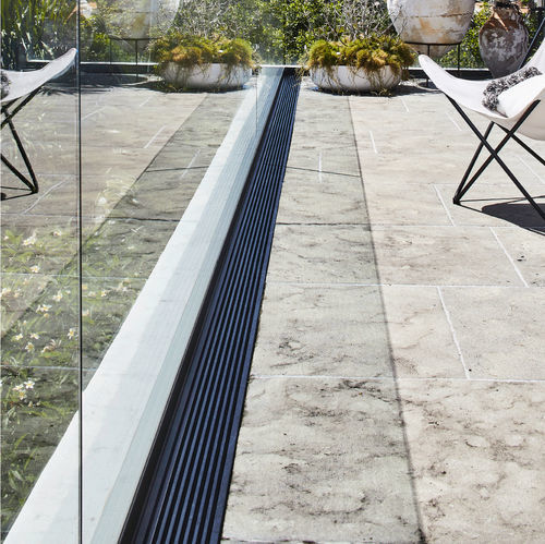 Gitter-Abflussrinne - A25 - Aquabocci - PVC / Metallgitter / für Pool