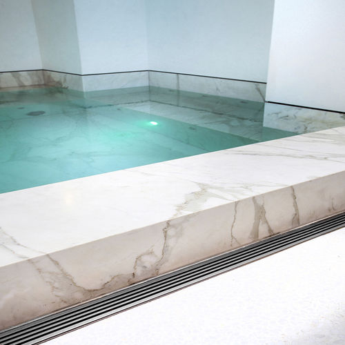 Gitter-Abflussrinne - S66 - Aquabocci - PVC / Metallgitter / für Pool