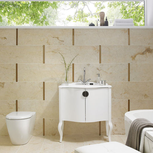 Natursteinfliesen - BALI CREAM : ISC2669 - British Ceramic Tile Ltd - Hochglanz / für den Innenraum / Wand