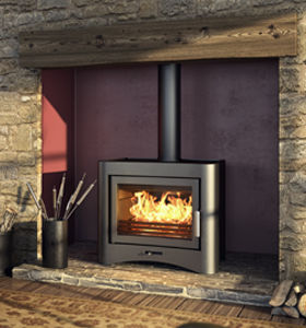Holz-Kaminofen - EVOLUTION 26 - Broseley Fires - modern / Gusseisen