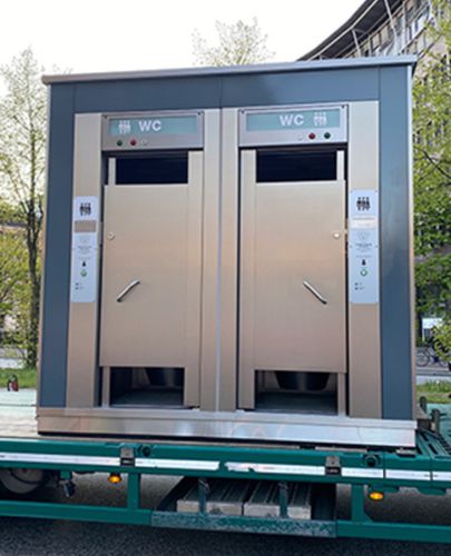 Öffentliche Toilette / Edelstahl - UNISEX URINAL - HERING Sanikonzept GmbH - doppelt