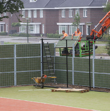 Lärmschutzwand mit modularen Platten - NoiStop - Mobilane - Stahl / Steinwolle / für Gartenzäune