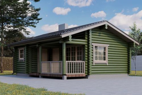 Haus aus Massivholz-Block - PILLE - PALMATIN Ltd. - umweltfreundlich / bioklimatisch / passiv