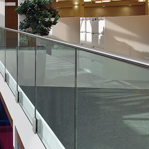 Aufgesetztes Geländer - EASY GLASS®  - Q-railing - Glas / Edelstahl / Glasplatten
