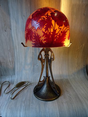 Tischlampe - TIEF - Bronze / Glas / Art Deco