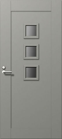 Eingangstür - UO 111 S - Skaala Windows And Doors - Holz / einflügelig / halbverglast