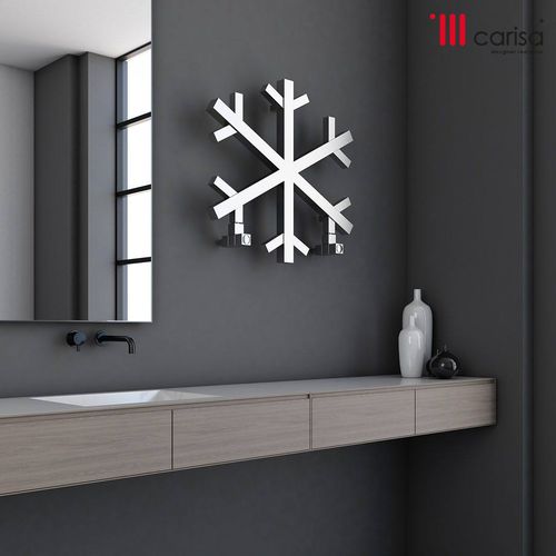 Heißwasser-Badheizkörper - SNOWFLAKE - Carisa Designer Radiators - 0...500 w / originelles Design / Edelstahl