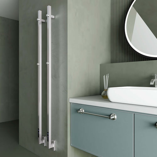 Elektrischer Badheizkörper - MAXIM - Carisa Designer Radiators - modern / Metall / silberfarben