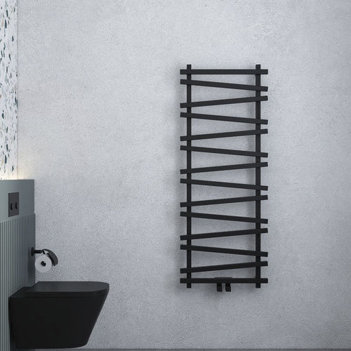 Heißwasser-Badheizkörper - VIVEK - Carisa Designer Radiators - modern / Aluminium / schwarz