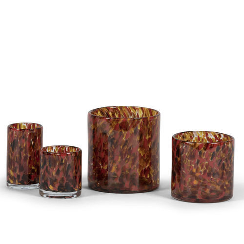 Moderne Vase - ORANGE RED DCG - DEKOCANDLE - geblasenes Glas