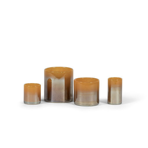 Moderne Vase - LUSTER - DEKOCANDLE - geblasenes Glas / orange