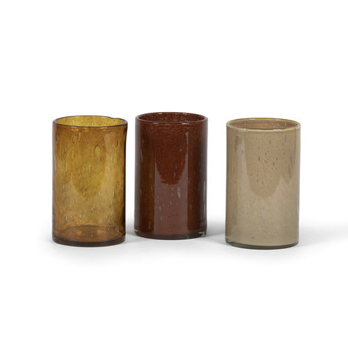 Moderne Vase - THICK CYLINDRICAL - DEKOCANDLE - Glas / handgefertigt / gold