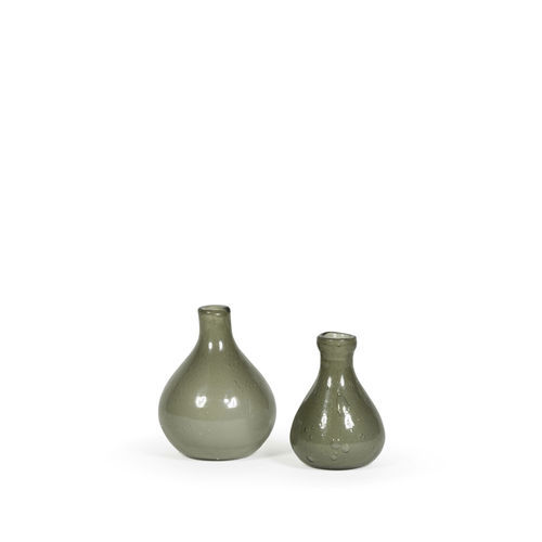 Moderne Vase - BUBBLES SOLIFLOWERS - DEKOCANDLE - Glas / handgefertigt / grau