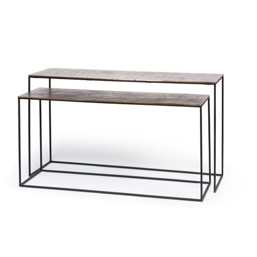 Moderner Konsolentisch - TH376 - DEKOCANDLE - Holz / Gestell aus Metall / rechteckig