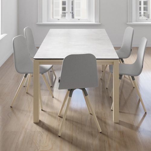 Moderner Esstisch - QUADRA  - Cancio - Glas / Keramik / Laminat