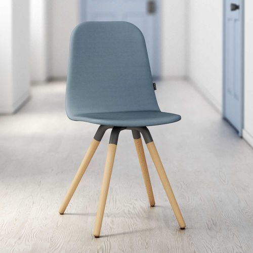 Stuhl / skandinavisches Design - NUBA - Cancio - für Wohnzimmer / für Küche / Stoff