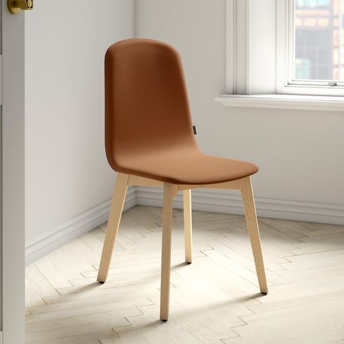 Stuhl / skandinavisches Design - DOLCE - Cancio - für den Innenraum / Stoff / Sperrholz
