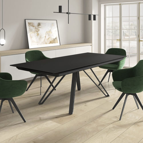 Moderner Tisch - DADO  - Cancio - Eiche / Keramik / Gestell aus Stahl