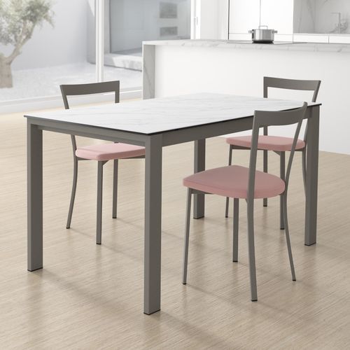 Moderner Tisch - PUZZLE  - Cancio - Glas / Laminat / Keramik