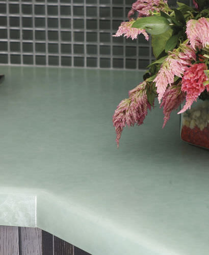 Steinarbeitsplatte - BIO-GLASS® : ORIENTAL JADE - Coverings ETC - für Küche / recycelt