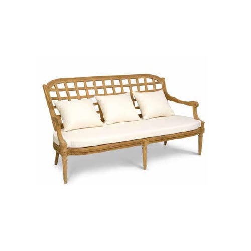 Sofa / Louis XVI - J L 16 TF C 26 - MASSANT - für Garten / mit abnehmbarem Kissen / Holz